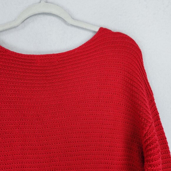 Calvin Klein Dress Women Medium Red Knit Long Sleeve Tunic Sweater Knit Mini NEW - Picture 12 of 12